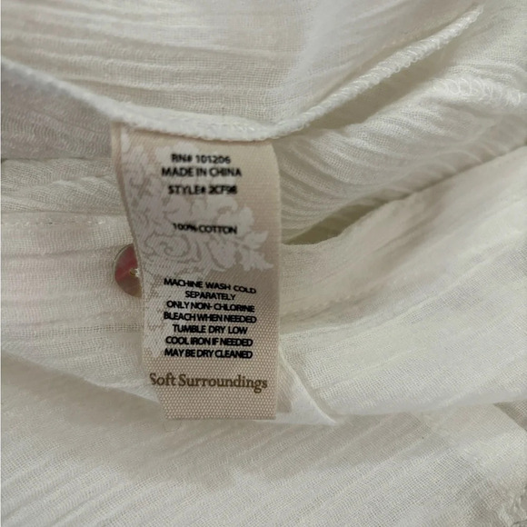 Soft Surroundings Button Down Midi Shirtdress Coverup - Picture 9 of 10